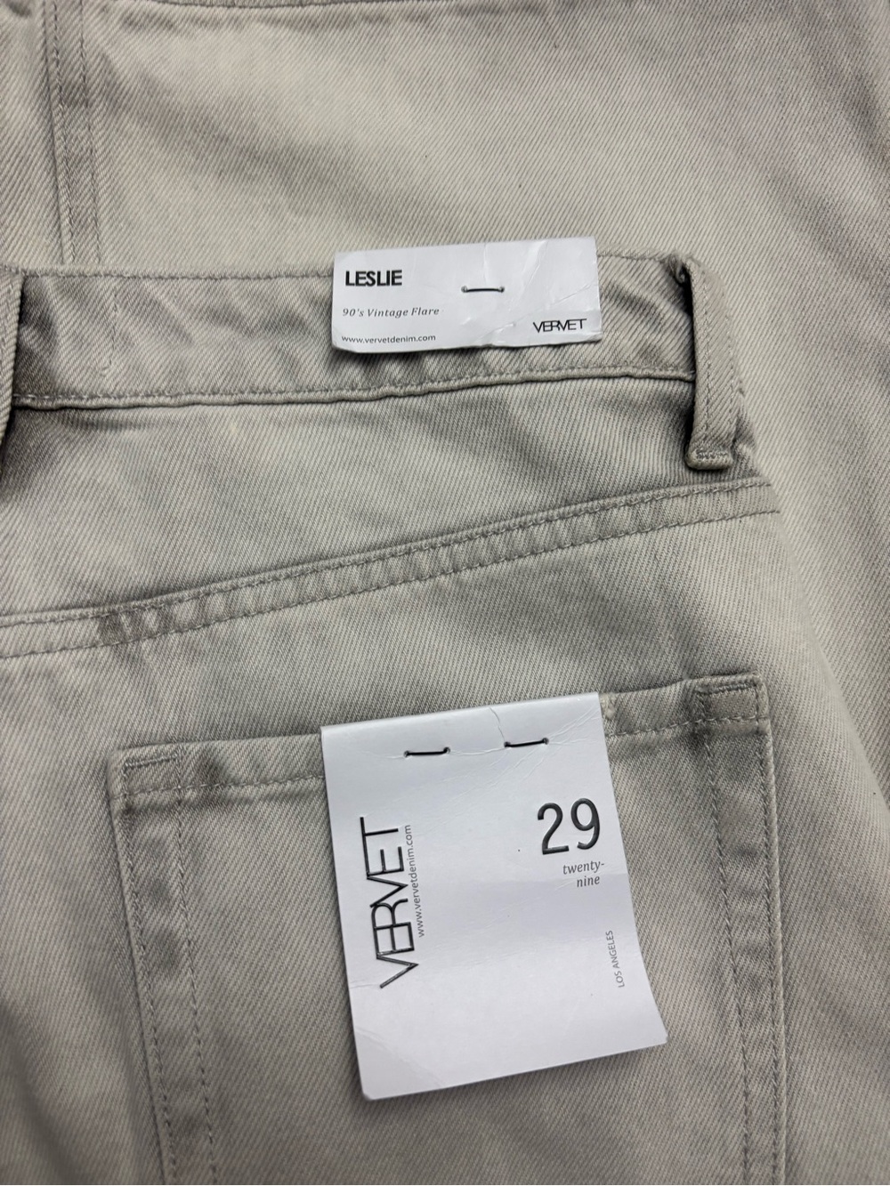 Vervet 29 vintage Leslie flare gray 34” inseam tall girl BNWT Beachy western - Picture 9 of 11